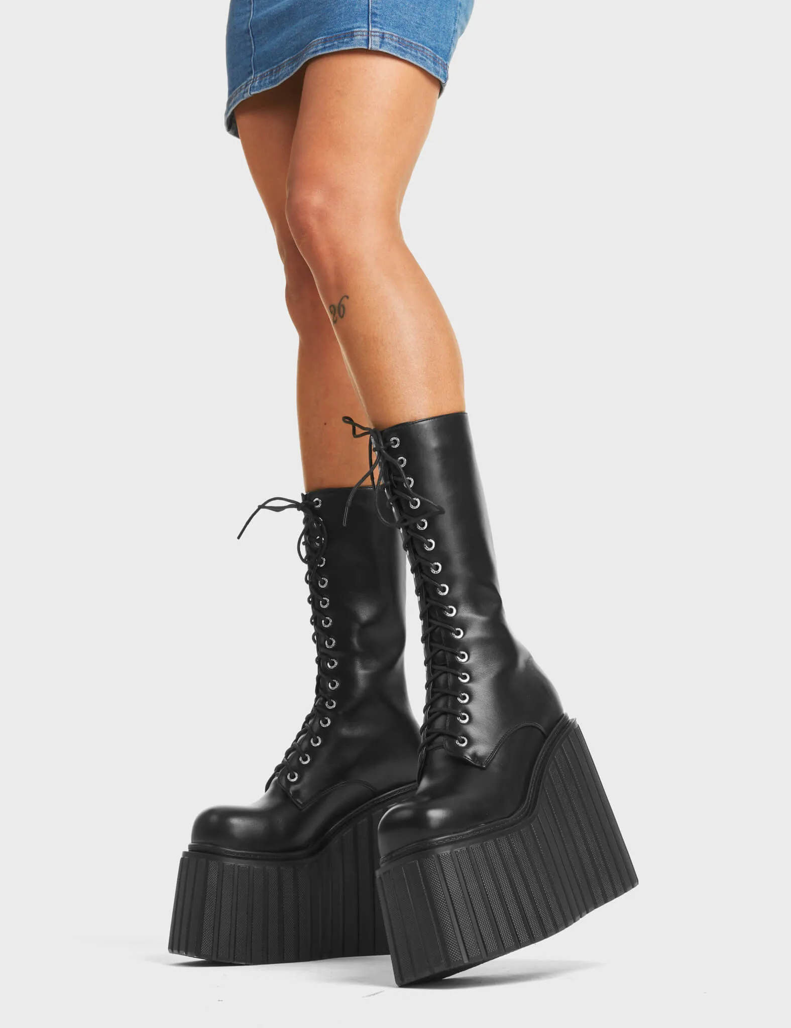 No Answer Chunky Creeper Calf Boots sold by Lamoda product image thumbnail 2