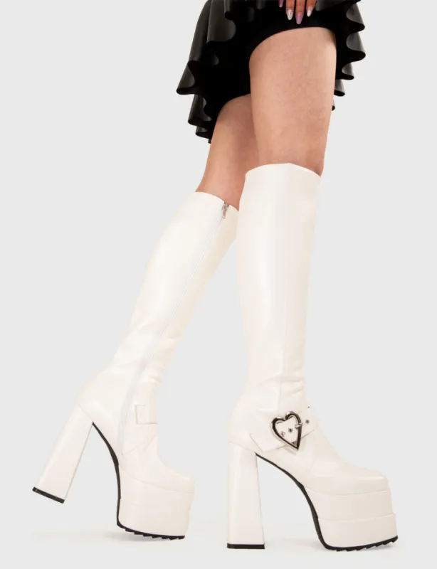 Fixed Up Platform Knee High Boots sold by Lamoda