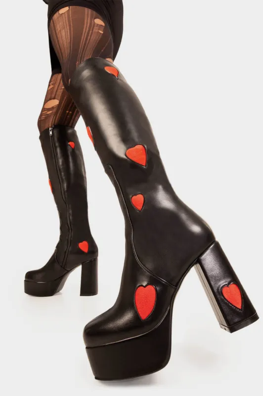 Jam Tarts Wide Calf Platform Knee High Boots sold by Lamoda