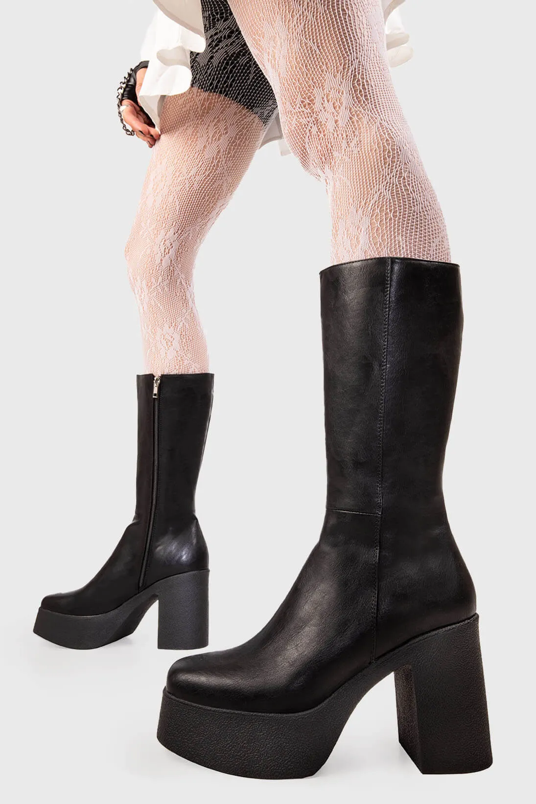 Holler Back Platform Calf Boots sold by Lamoda product image thumbnail 2