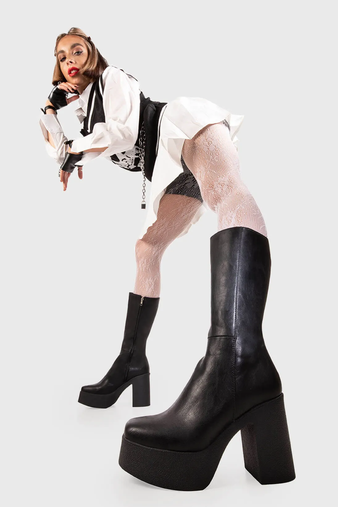 Holler Back Platform Calf Boots sold by Lamoda product image thumbnail 3