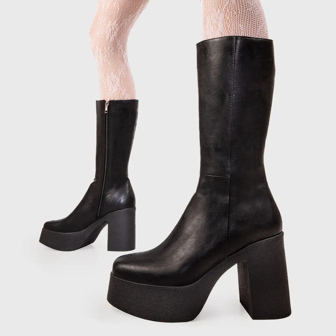 Holler Back Platform Calf Boots sold by Lamoda product image thumbnail 4