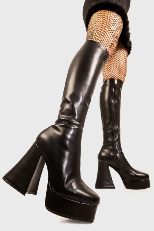 Black Swan Platform Knee High Boots sold by Lamoda