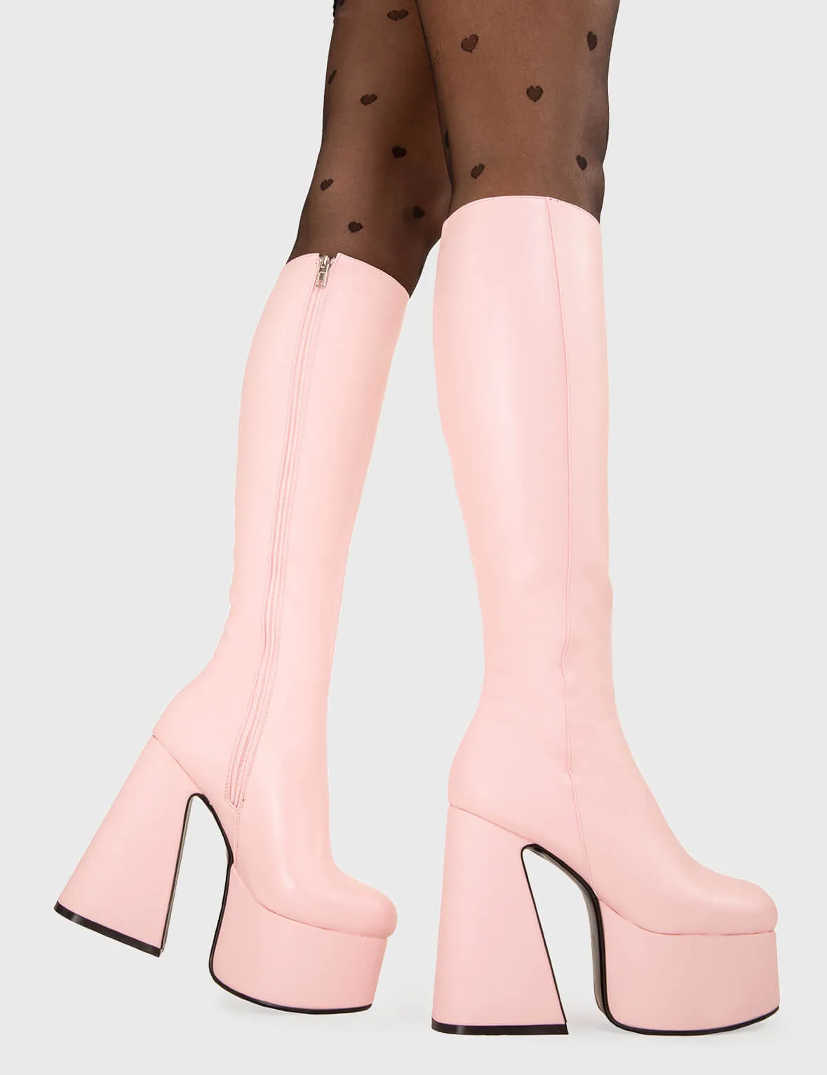 Hate You Platform Knee High Boots sold by Lamoda