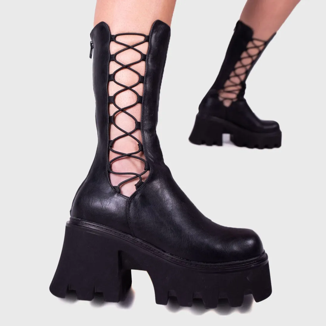 Your Soul Chunky Platform Calf Boots sold by Lamoda product image thumbnail 4
