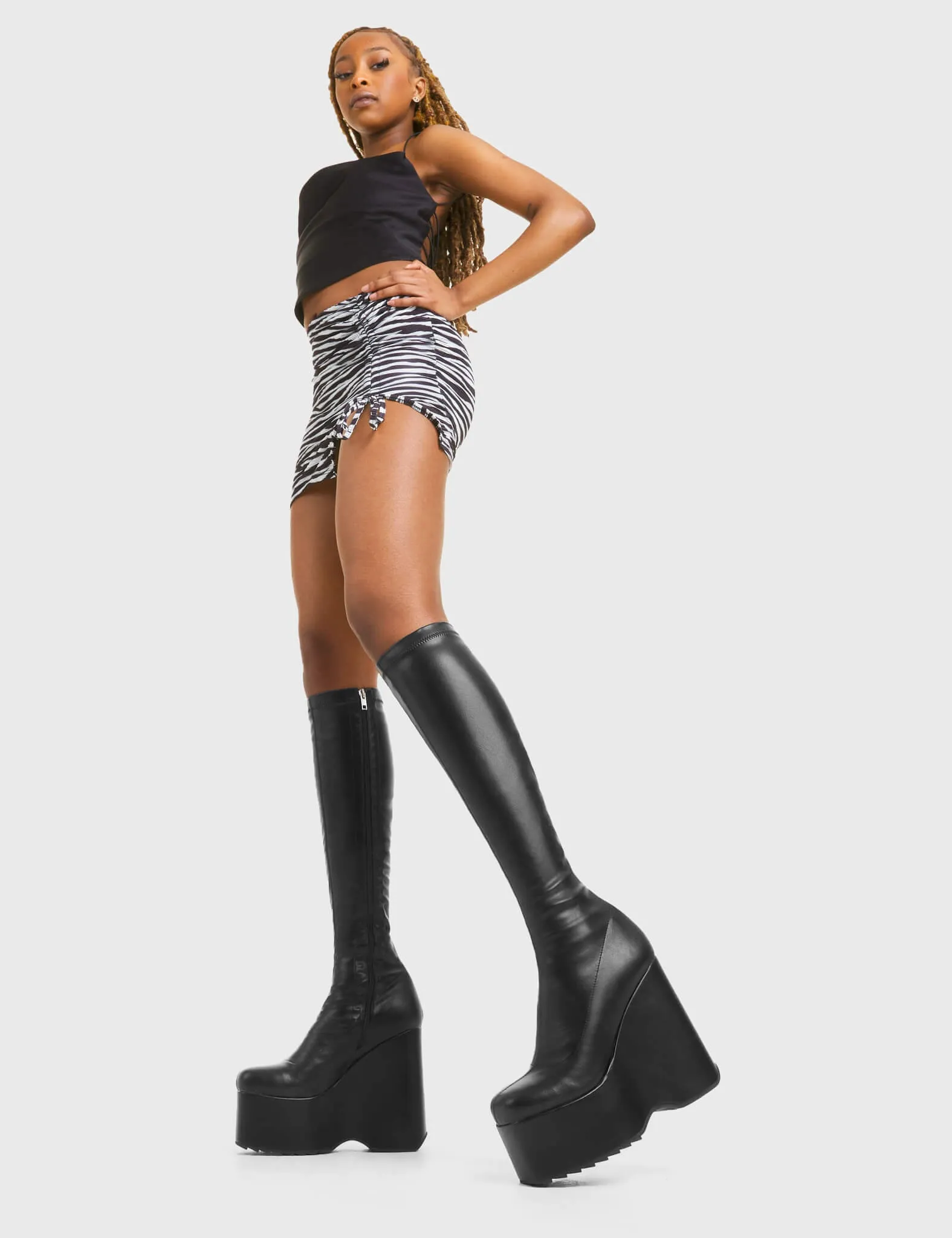 Falling Sky Chunky Platform Knee High Boots sold by Lamoda product image thumbnail 2