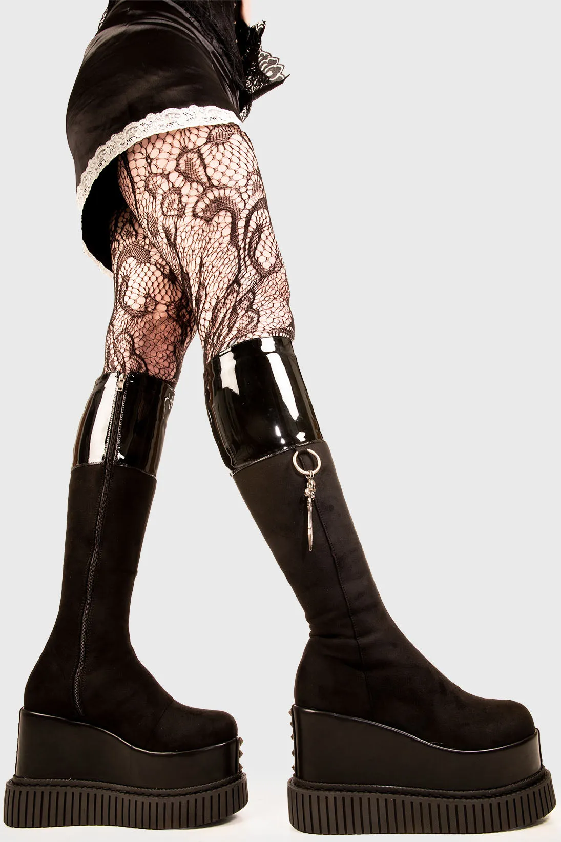 Communication Breakdown Chunky Platform Knee High Boots sold by Lamoda product image thumbnail 3