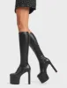 Rockstar Girlfriend Platform Knee High Boots sold by Lamoda