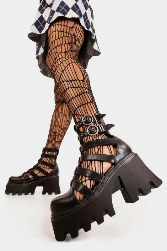 Hypnotised Chunky Platform Ankle Boots sold by Lamoda
