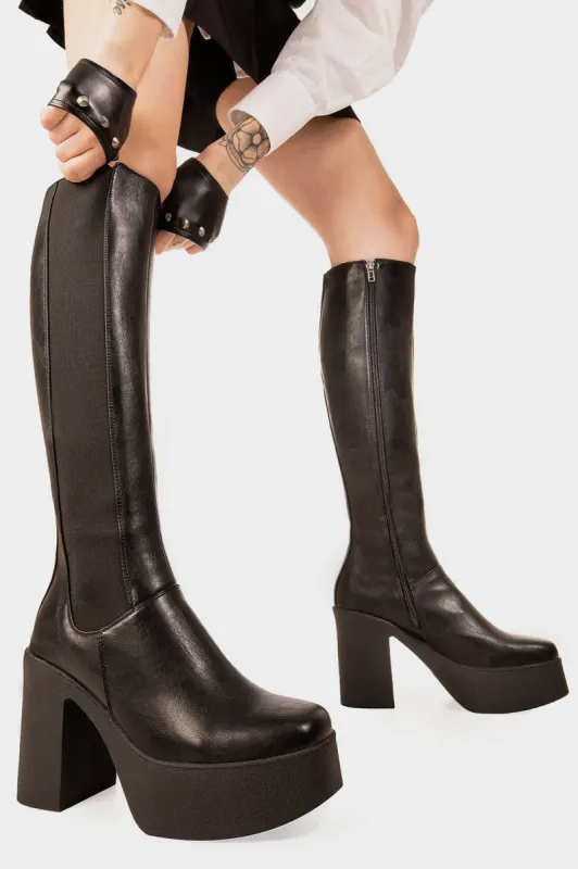Yes Boss Platform Knee High Boots made by Lamoda