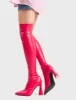 Lamoda Best Day Fuchsia PU Thigh High Platform Boots Over-the-Knee Party sold by Lamoda