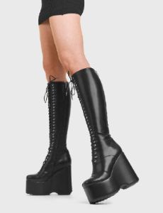 Kiss City Chunky Platform Knee High Boots sold by Lamoda