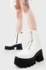 Lamoda Run To You PurplePU Chunky Platform Ankle Boots Trendy Stylish Look sold by Lamoda