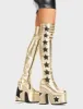 Electricity Chunky Platform Thigh High Boots sold by Lamoda