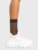 Lamoda Blossoming White Platform Chunky PU High Heel Dress Shoes for Women sold by Lamoda