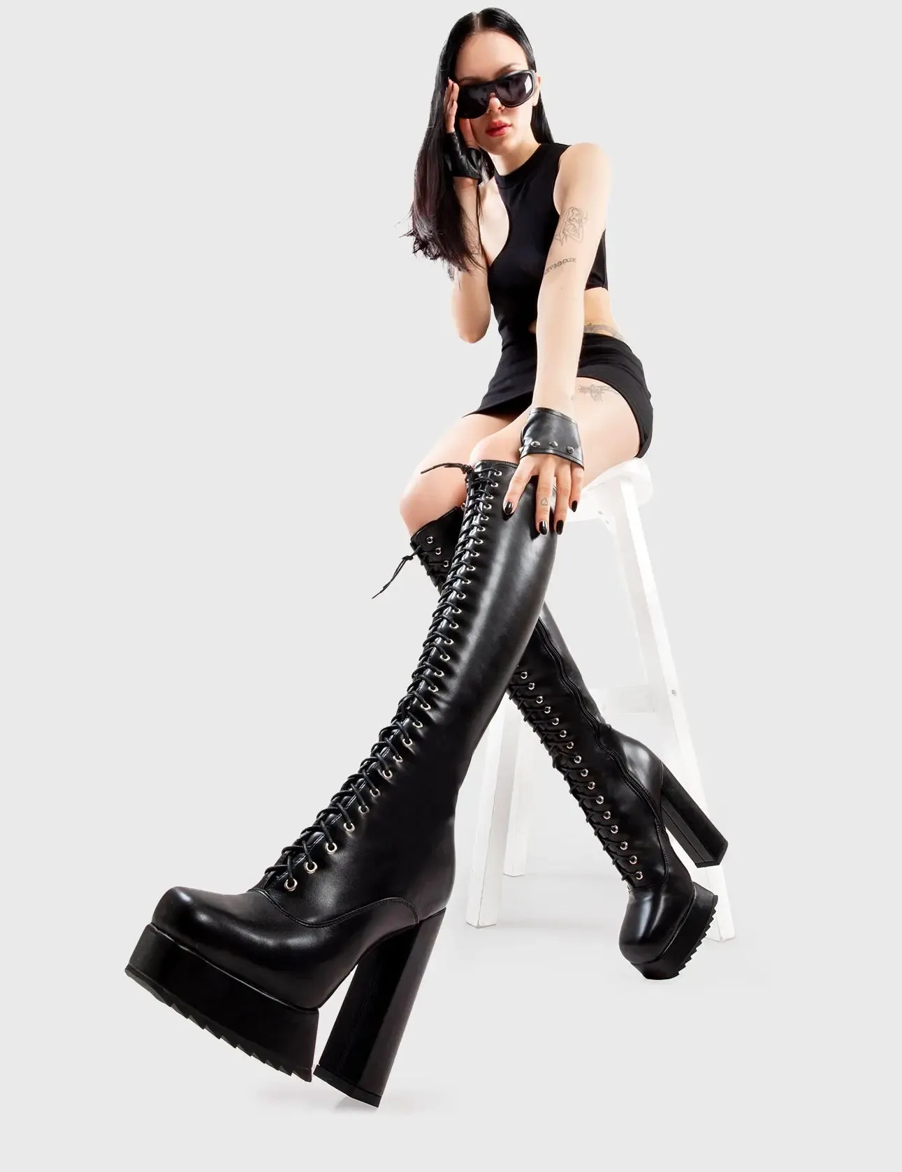 Mounting Favours Platform Knee High Boots sold by Lamoda product image thumbnail 3