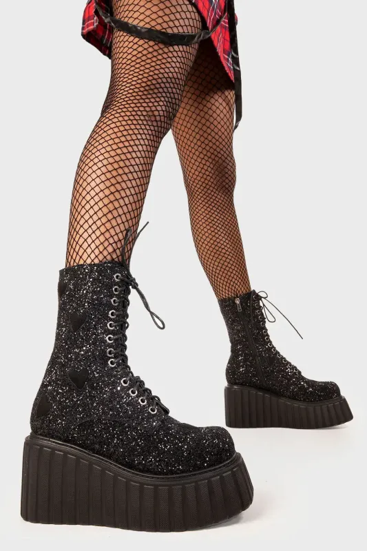 Hand On Heart Chunky Ankle Creeper Boots sold by Lamoda