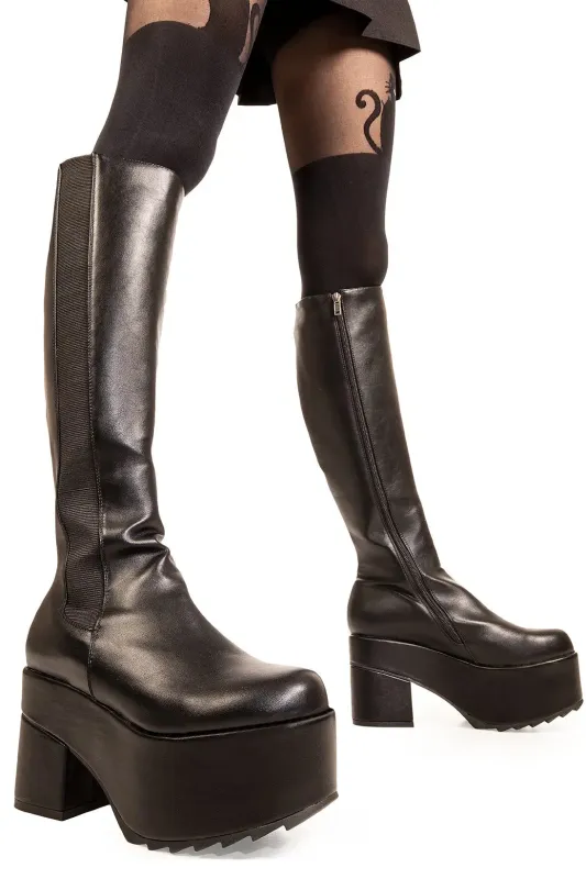 Elegant Strangers Chunky Platform Knee High Boots sold by Lamoda