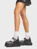 Lamoda Up to My Neck Comfortable Black PU Sneakers for Women Everyday Wear sold by Lamoda
