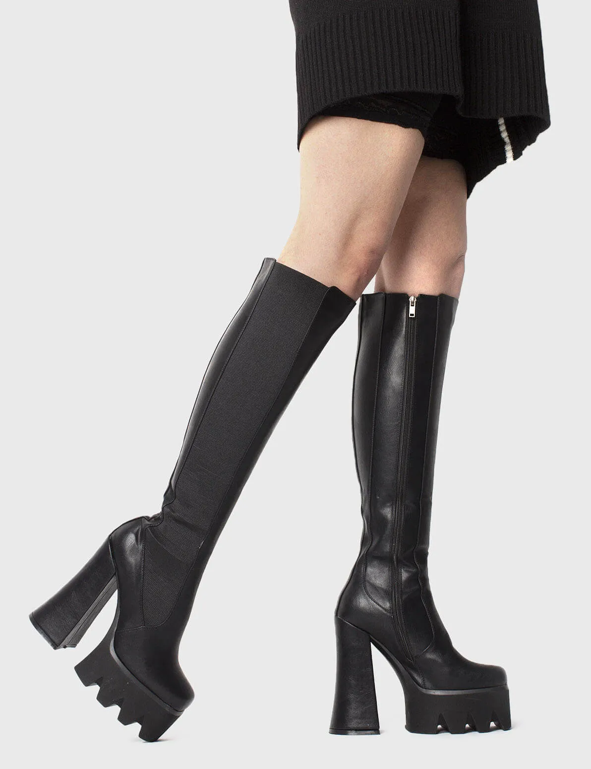 Disco Inferno Platform Knee High Boots sold by Lamoda product image thumbnail 5