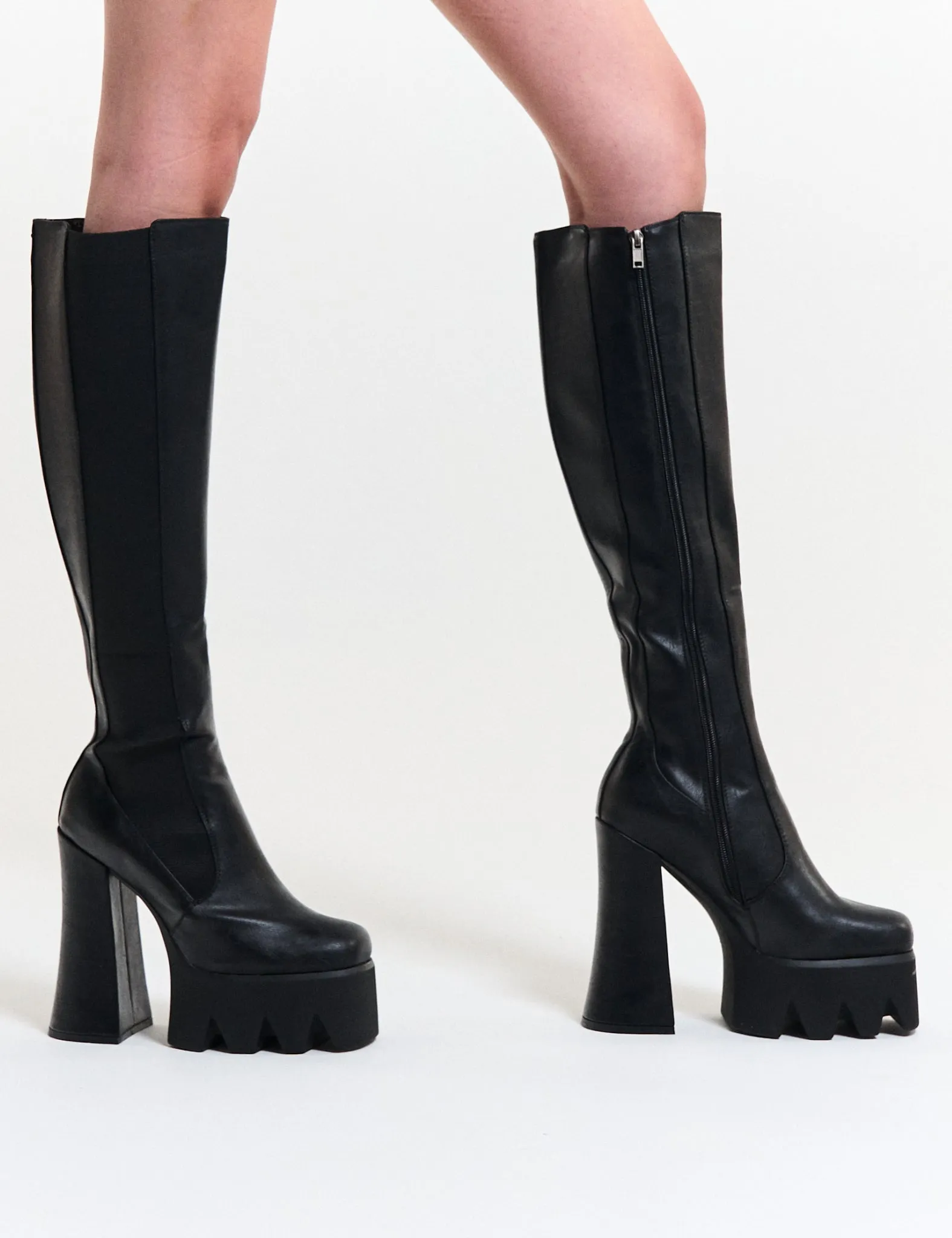 Disco Inferno Platform Knee High Boots sold by Lamoda product image thumbnail 2