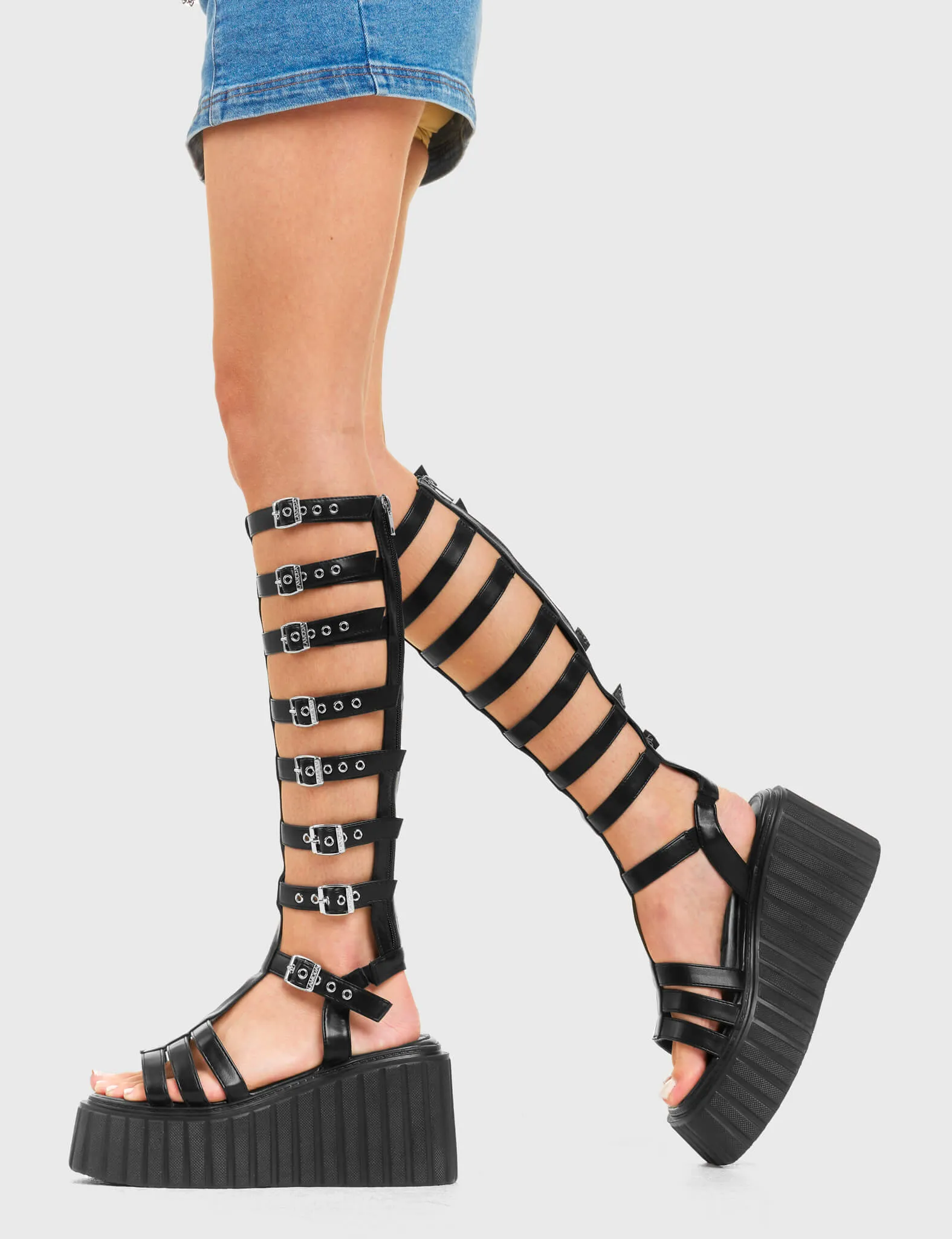 Tell Me Why Chunky Platform Creeper Knee High Boots sold by Lamoda product image thumbnail 3