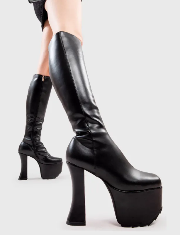 Goodbye Platform Knee High Boots sold by Lamoda