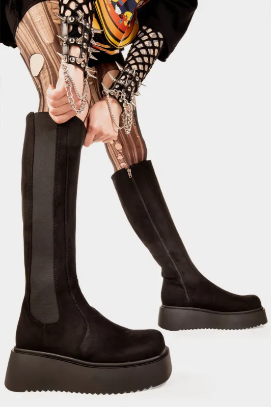 Powerful Chunky Knee High Boots sold by Lamoda