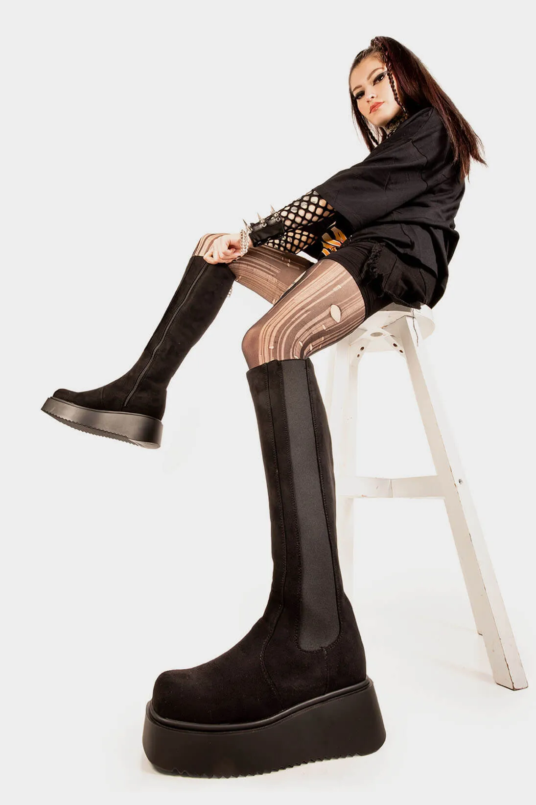 Powerful Chunky Knee High Boots sold by Lamoda product image thumbnail 2