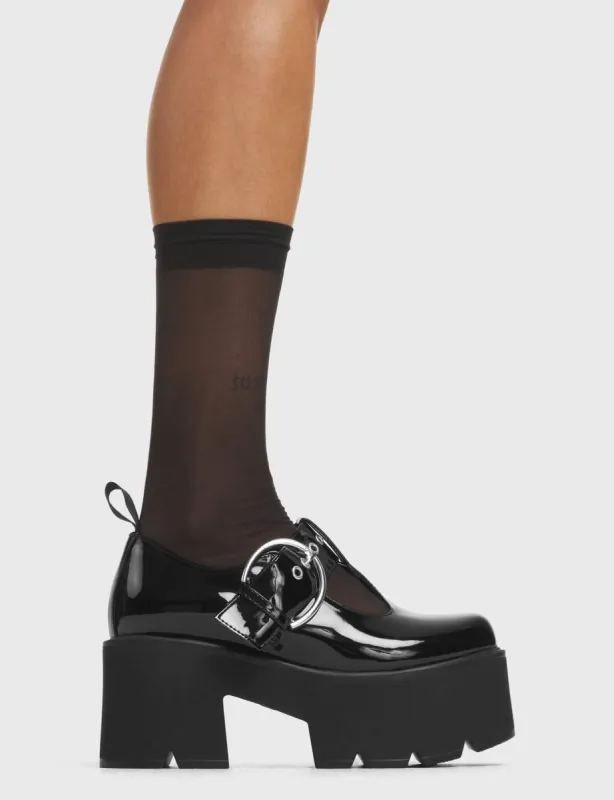 Youthful Chunky Platform Mary Jane Shoes sold by Lamoda