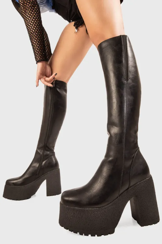 Miracle Aligner Platform Knee High Boots sold by Lamoda