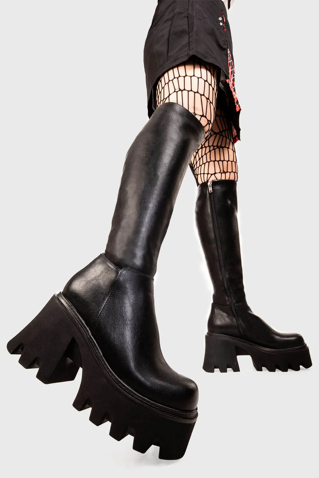 Ready Chunky Platform Knee High Boots sold by Lamoda