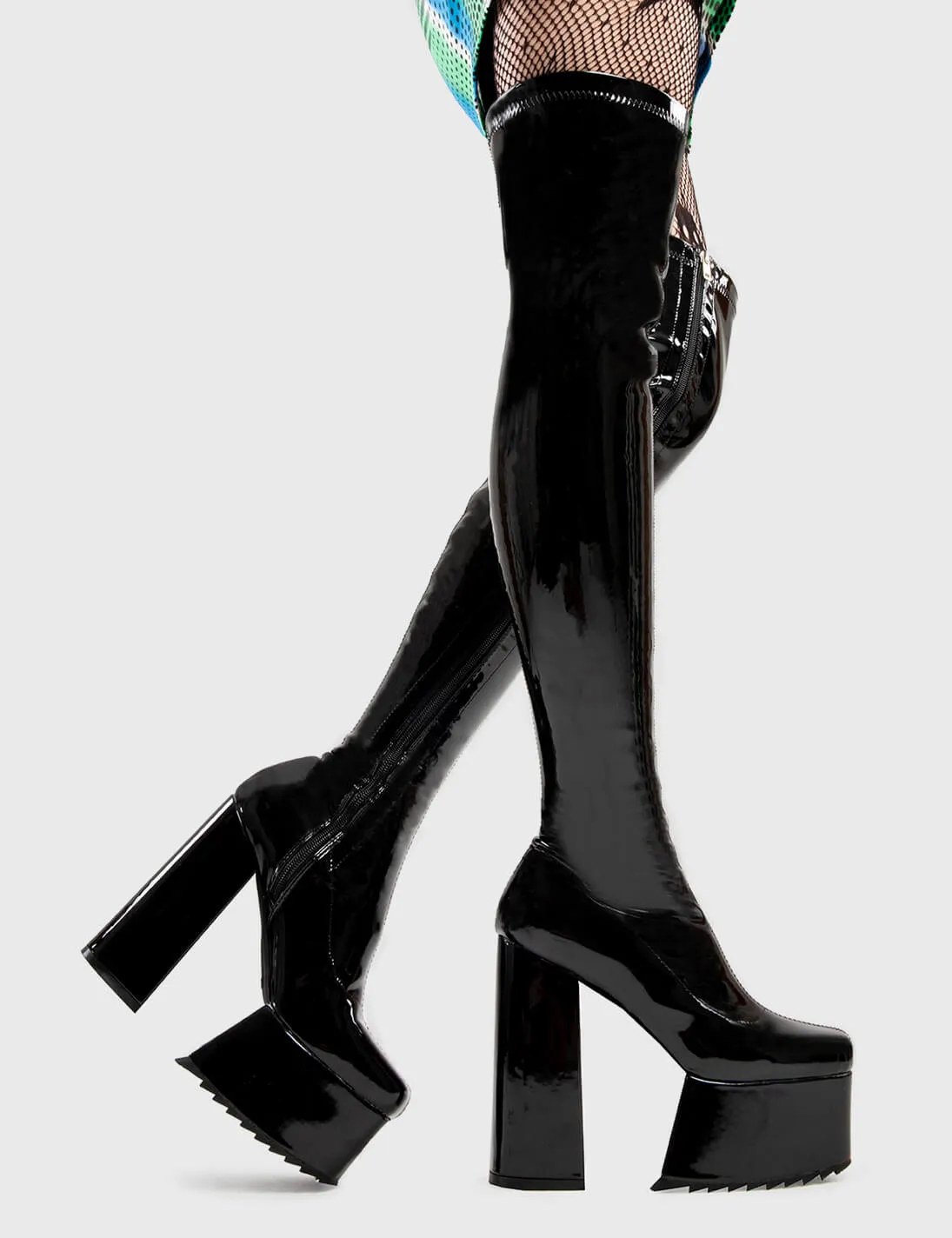 Late Night Vibes Platform Thigh High Boots sold by Lamoda product image thumbnail 3