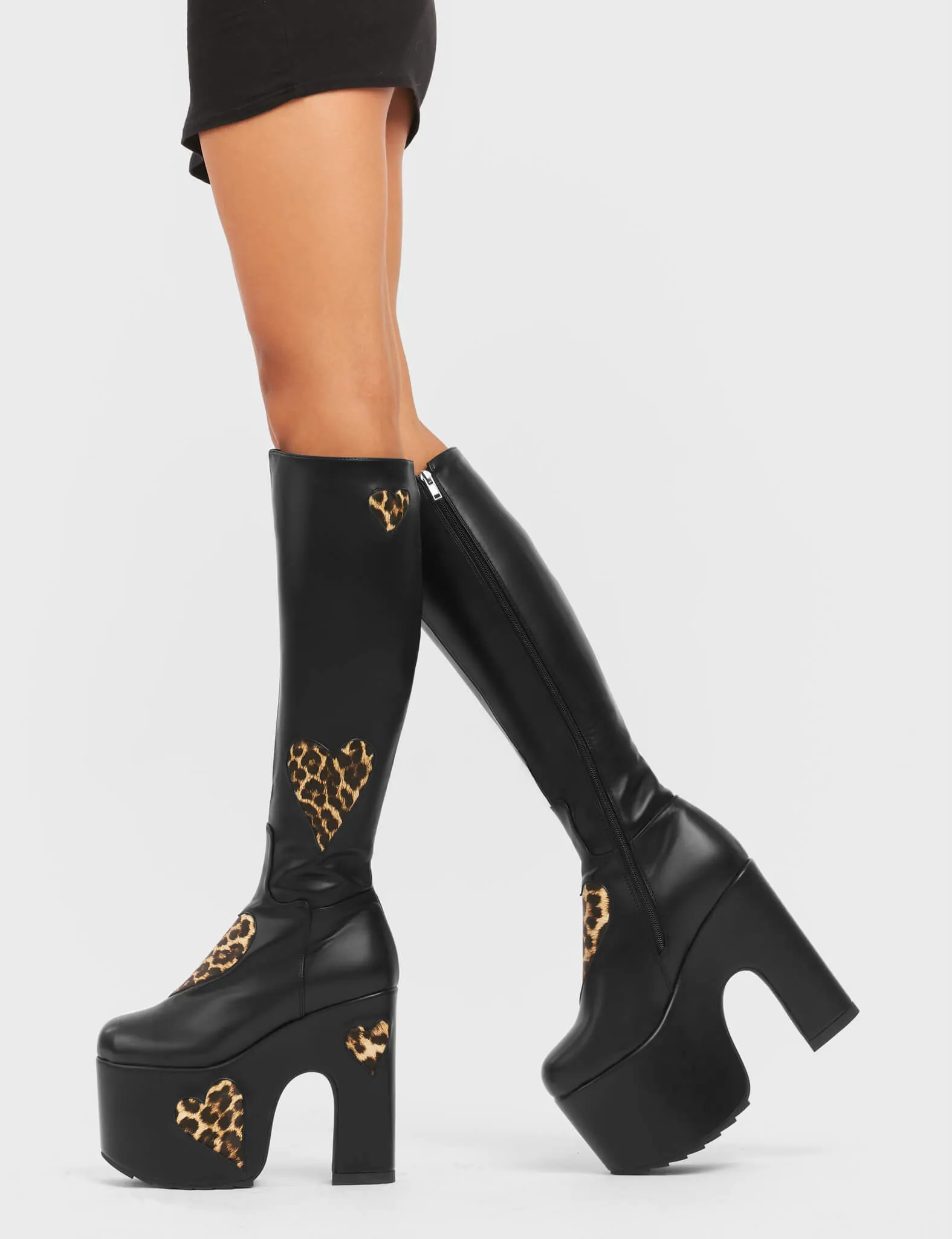 Glass Heart Chunky Platform Knee High Boots sold by Lamoda product image thumbnail 3