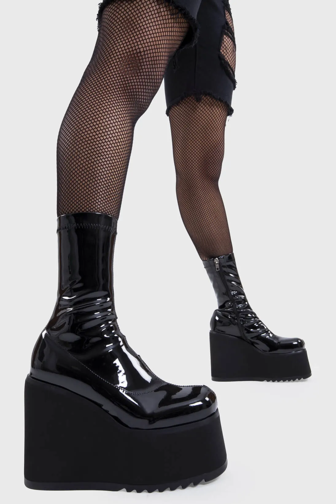Lights Out Chunky Platform Ankle Boots sold by Lamoda
