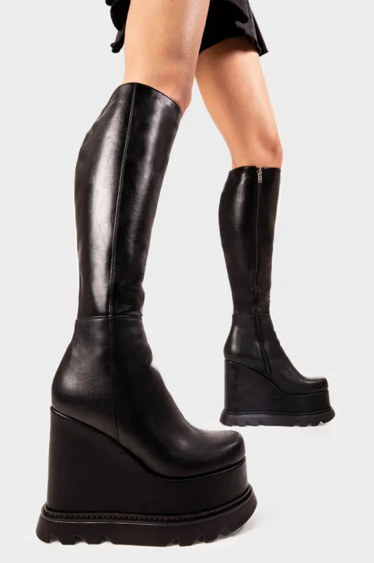 Deep Seas Chunky Platform Knee High Boots sold by Lamoda