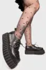 Lamoda Cryptic Love Chunky Black PU Platform Lace-up Creeper Shoes Gothic sold by Lamoda