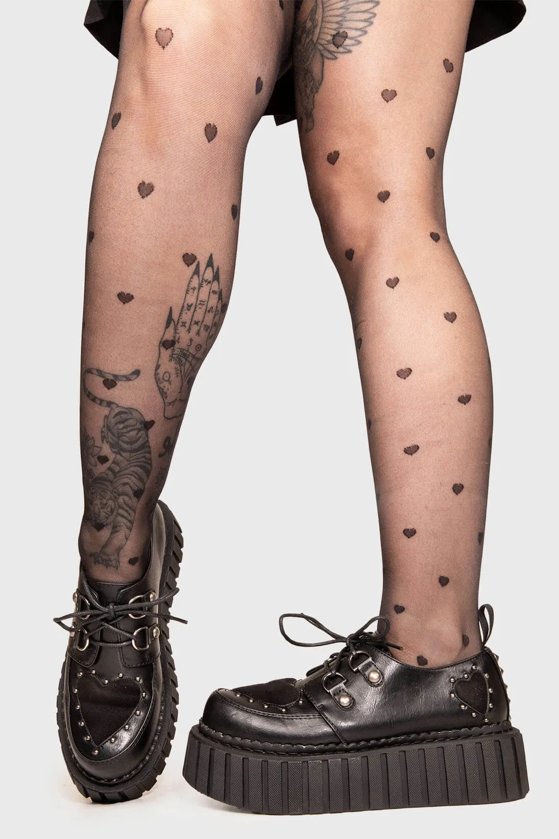 Lamoda Cryptic Love Chunky Black PU Platform Lace-up Creeper Shoes Gothic sold by Lamoda product image thumbnail 3