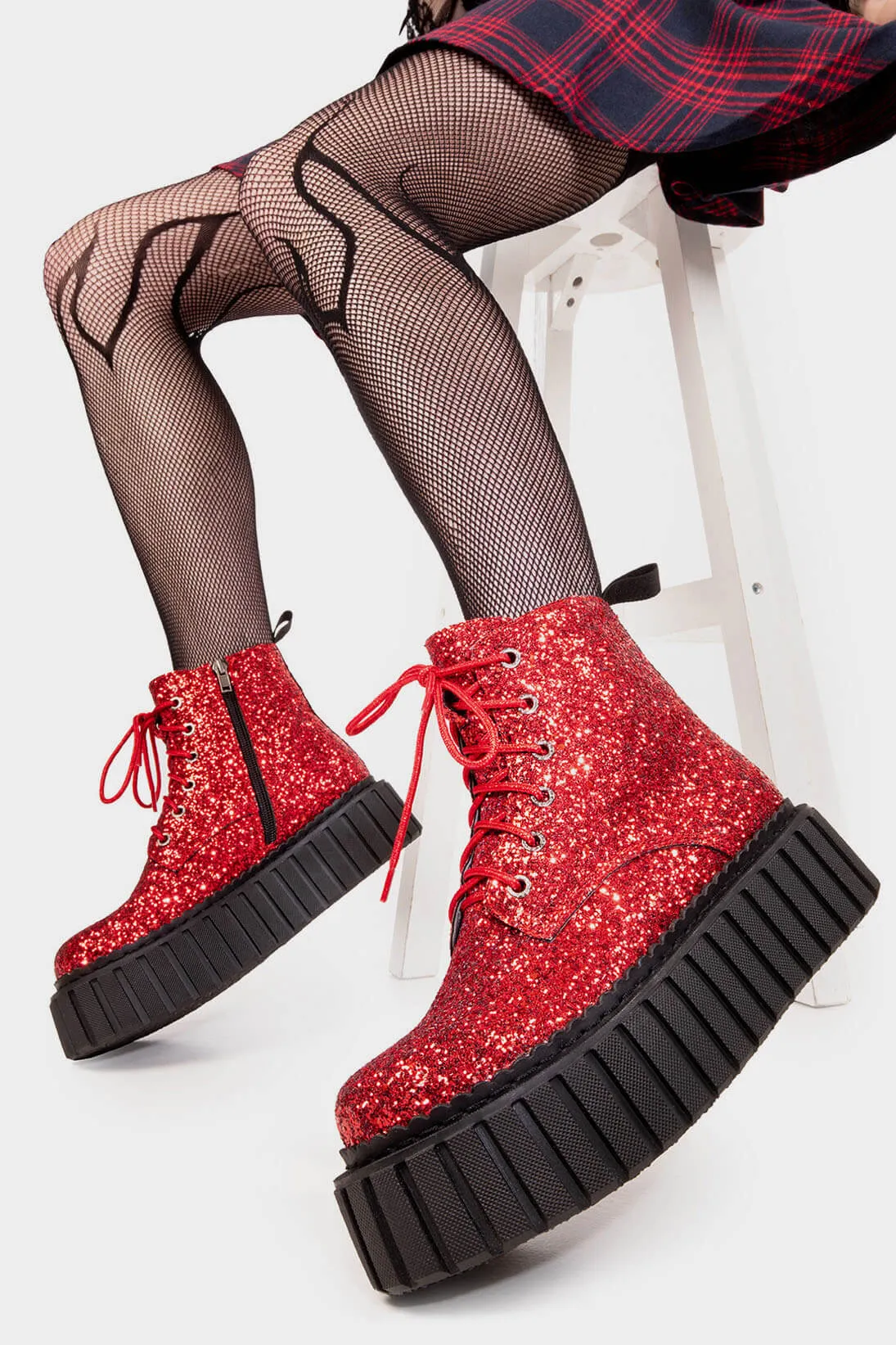 Shooting Star Chunky Ankle Creeper Boots sold by Lamoda