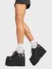 Lamoda Tasty Black PU Chunky Platform Heels Trendy Fashion Statement sold by Lamoda