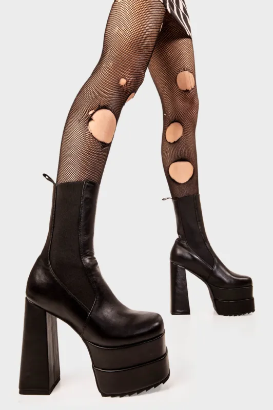 Marine Platform Ankle Boots sold by Lamoda