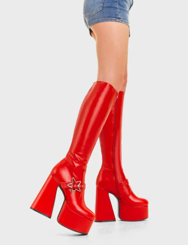 I'm Your Star Platform Knee High Boots sold by Lamoda