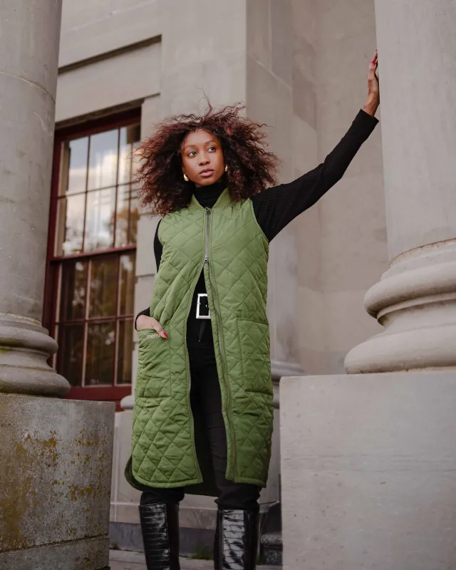 Long Liner - Chive Green sold by Mernini