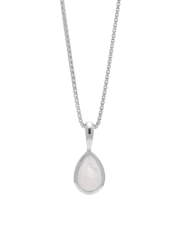 Koy Necklace Moonstone Rhodium sold by Sarah Mulder Jewelry