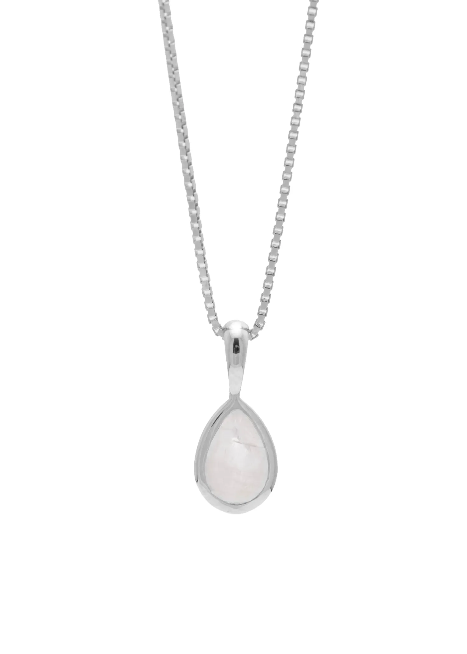 Koy Necklace Moonstone Rhodium sold by Sarah Mulder Jewelry