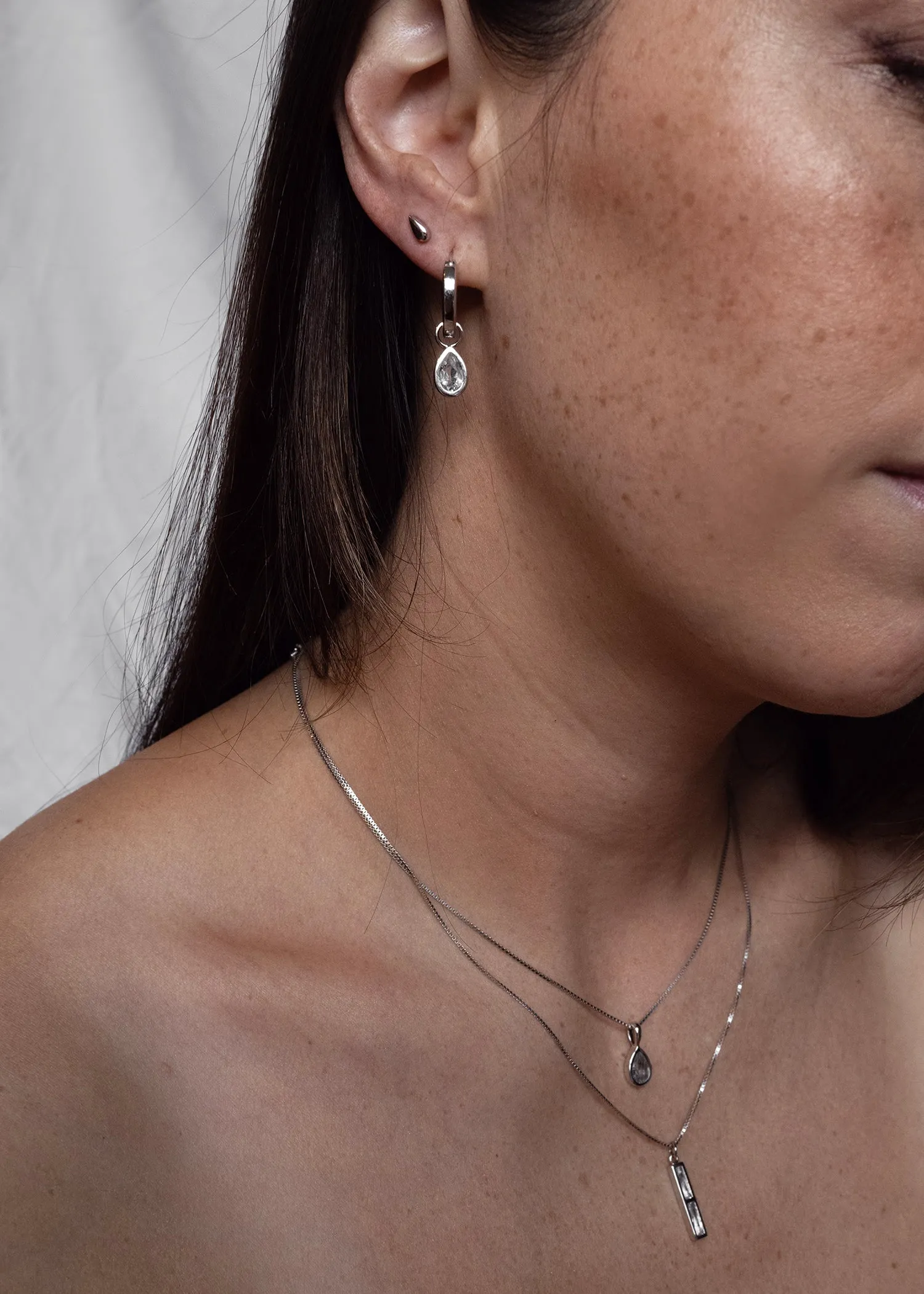 Koy Necklace Tourmalinated Quartz Rhodium sold by Sarah Mulder Jewelry product image thumbnail 2