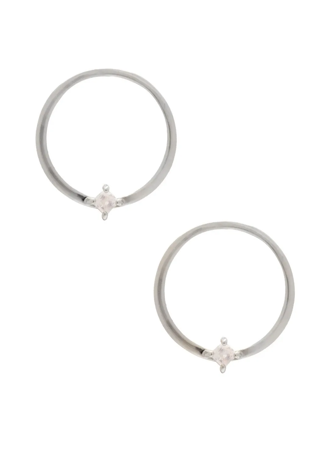 Ali Studs Rhodium sold by Sarah Mulder Jewelry