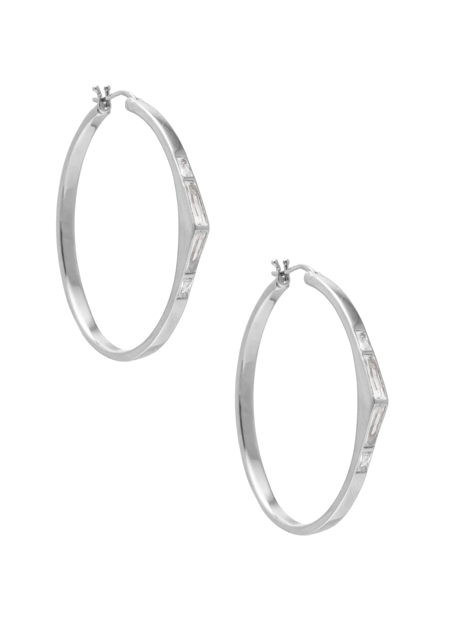 SAMPLE Golden Hour Hoops Rhodium sold by Sarah Mulder Jewelry product image thumbnail 2