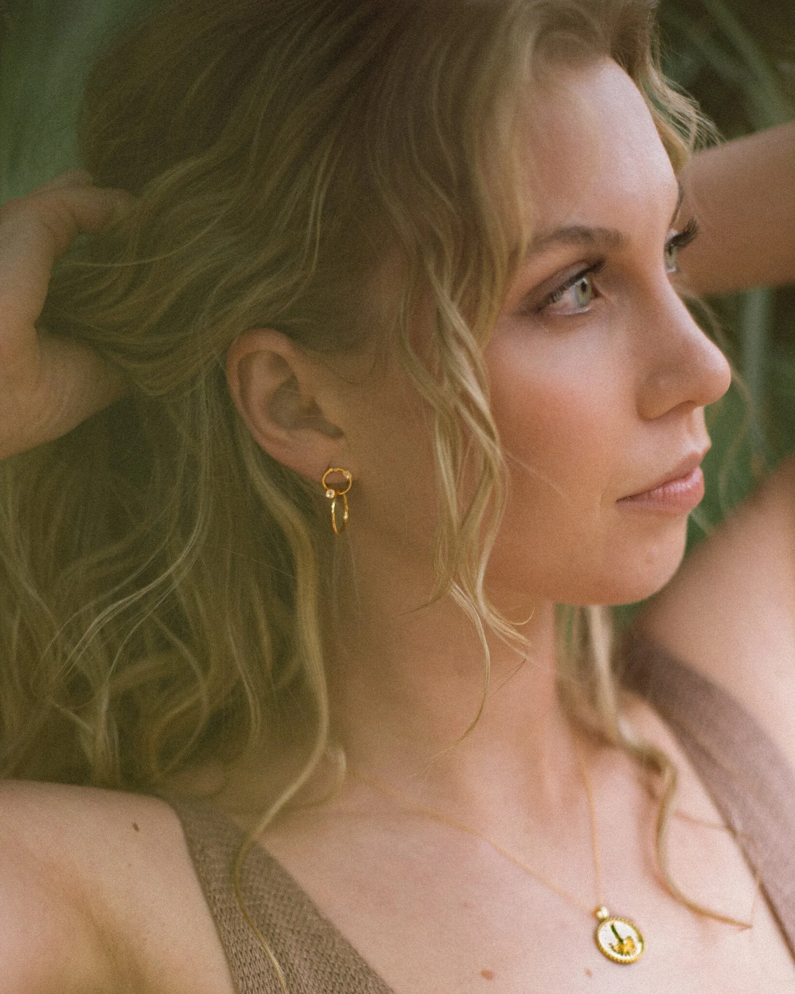 SAMPLE Miley Hoops Small Gold sold by Sarah Mulder Jewelry product image thumbnail 3