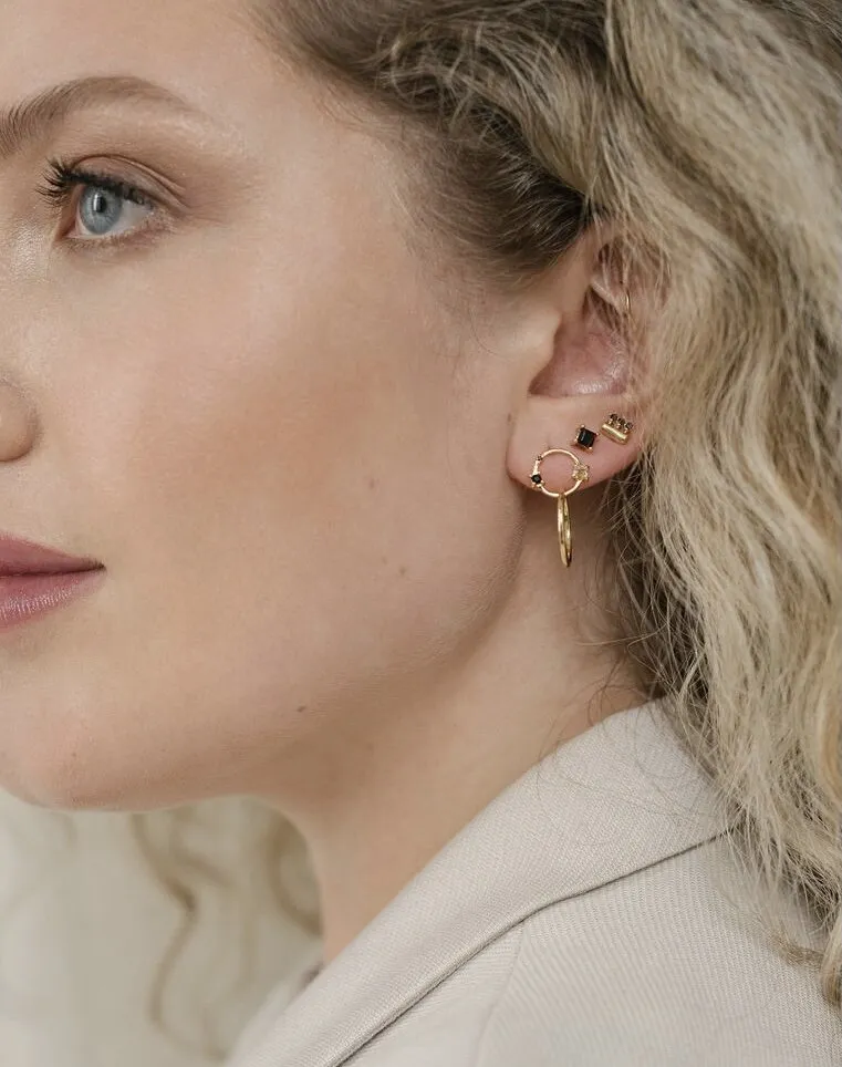 SAMPLE Miley Hoops Small Gold sold by Sarah Mulder Jewelry product image thumbnail 4